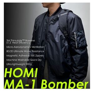 Black Bomber Jacket size L NWT